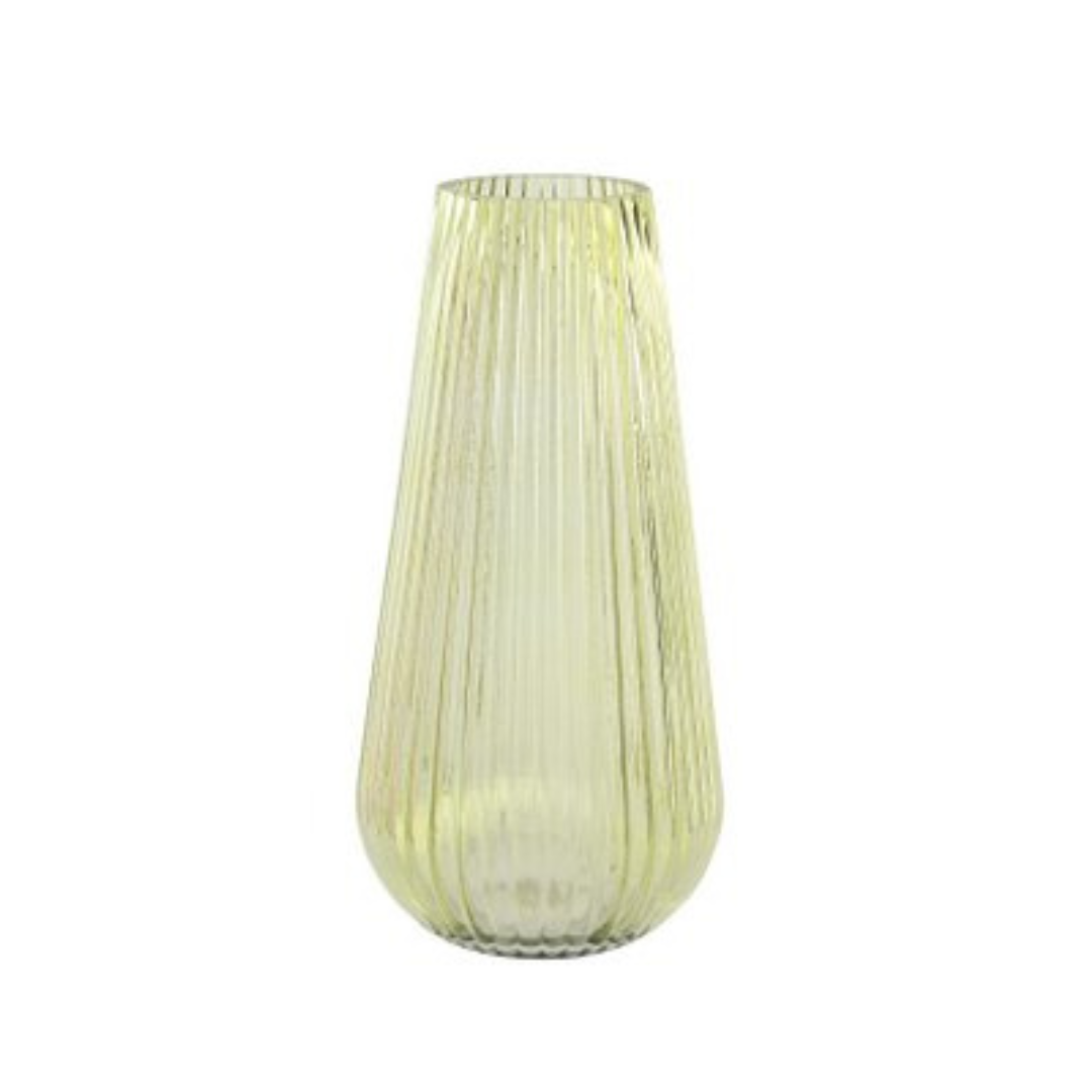 Jarrón de cristal Acua amarillo