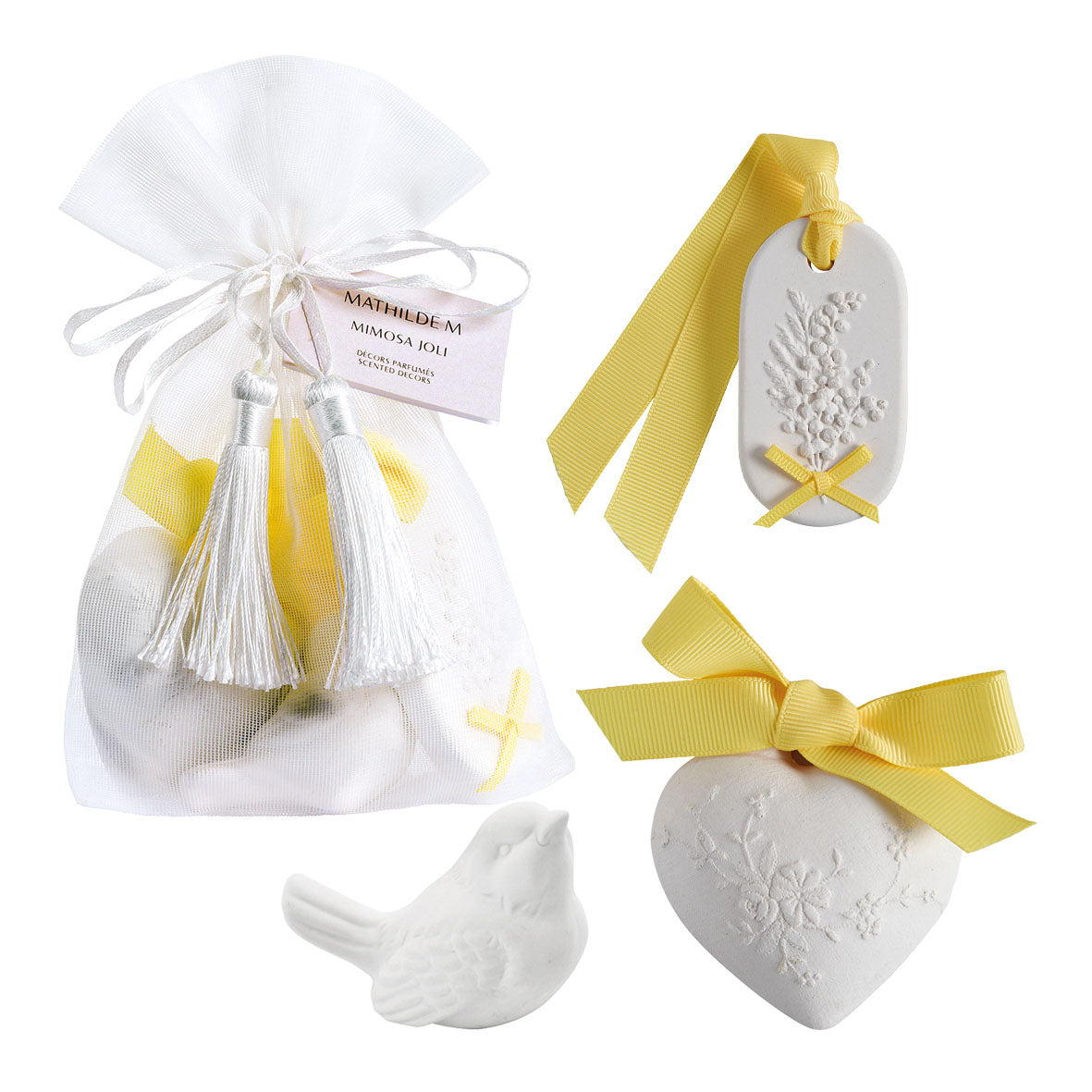 Bolsa de 3 decoraciones perfumadas – Mimosa Jaune