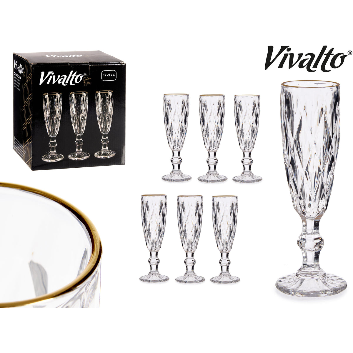 Copa cava filo oro Vivalto