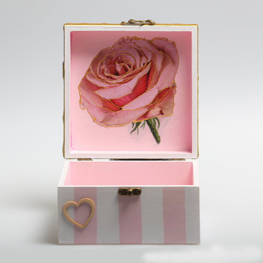 caja decoupage en madera